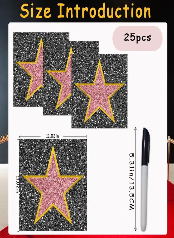 Starboling 25Pcs Movie Star Sticker Decorations,Star Movie Theme Party Decorations,Red Carpet Oscar Party Decorations,Hollywood Party Decorations - Image 2